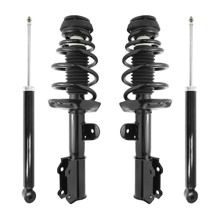 Unity 4-11053-251180-001 Front and Rear Complete Strut Assembly Shock Kit 4-11053-251180-001